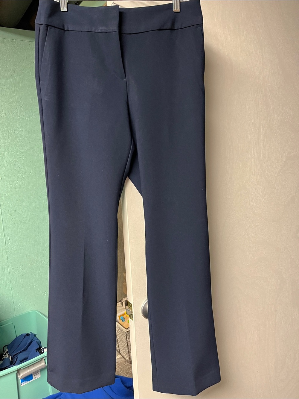Ann Taylor Factory Navy Straight-Leg Ladies Dress Pants
